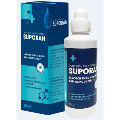 Dung dịch điện hóa diệt khuẩn SUPORAN -  Chai 190 ml